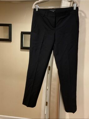 Theory Black Slim Straight Dress Trousers